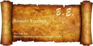 Bosch Eszter névjegykártya