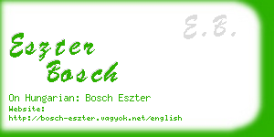 eszter bosch business card